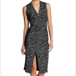 Alice + Olivia Carissa Lined Black & White Midi Dress Sz 0